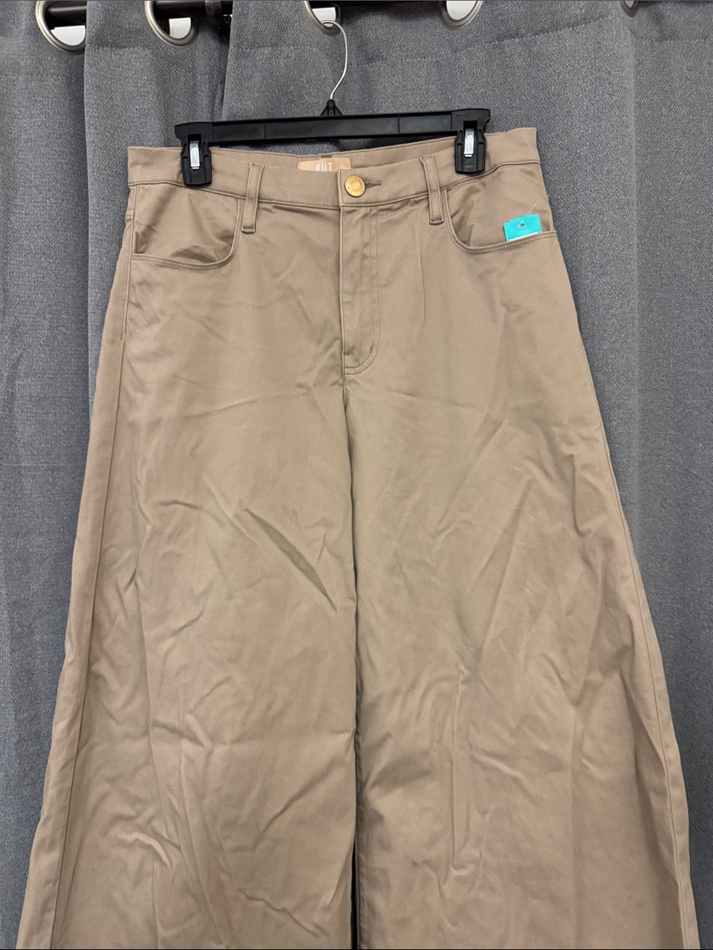 Kut from the Kloth Wide Leg Flare Jeans in Khaki - Picture 5 of 15